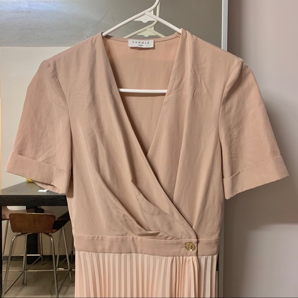 Sandro Paris Galdis Wrap Midi Dress - Picture 5 of 7